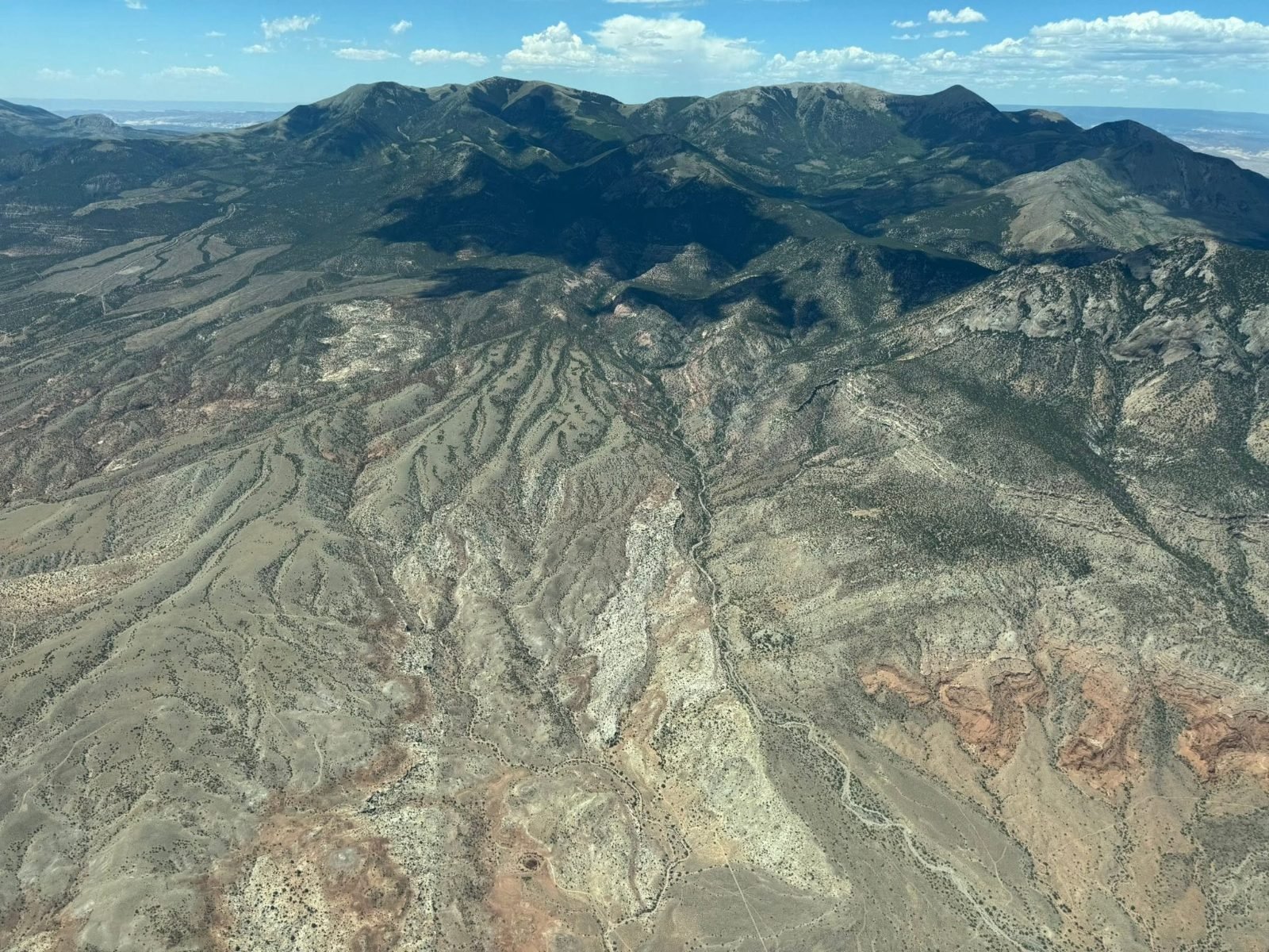 Aerial view of mountains