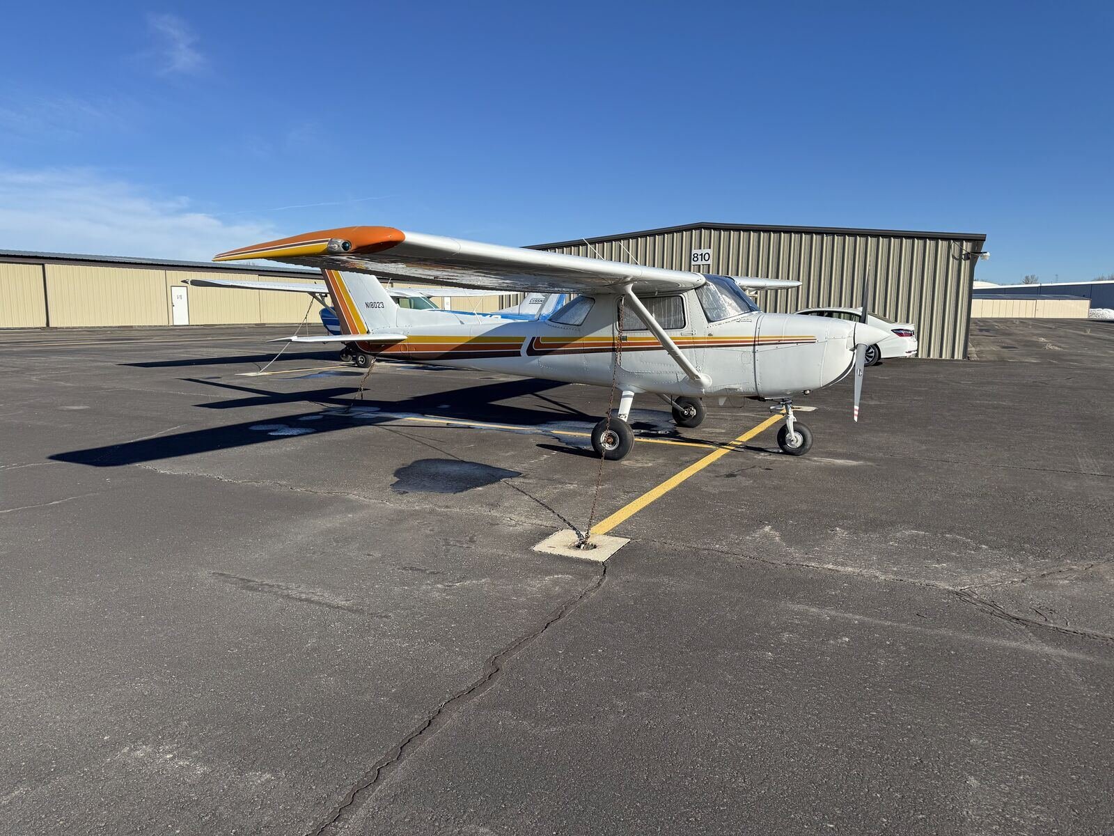 N18023 on the ramp, three-quarter view